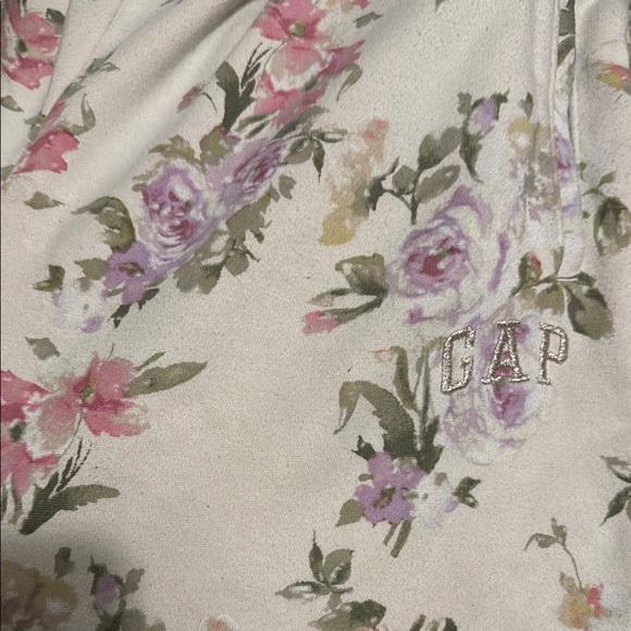 GAP x LOVESHACK FANCY Floral Hoodie and Sweatpants Set - Cream and Pink Medium - Picture 5 of 6